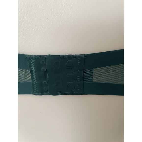 Cuup Lingerie Bra Plunge The Scoop Semi Sheer Green Intimates - Picture 8 of 9